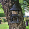 mangeoire à oiseau suspendu evena noir